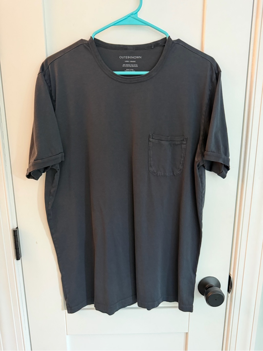 Outerknown Men's Short Sleeve Pocket Tee in Black